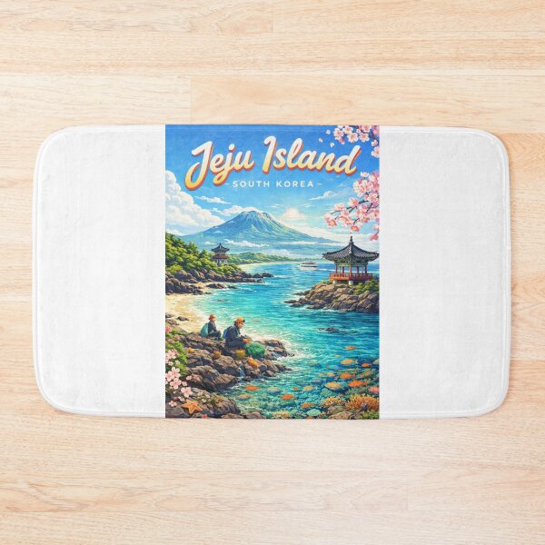 Item preview, Cherry Blossoms and Coral Waters of Jeju Island, South Korea designed and sold by Aryabek.