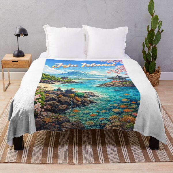 Item preview, Cherry Blossoms and Coral Waters of Jeju Island, South Korea designed and sold by Aryabek.