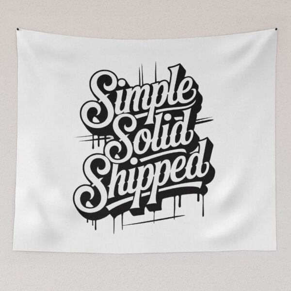 Item preview, Simple Solid Shipped Bold Typography Design designed and sold by NewUSShop.