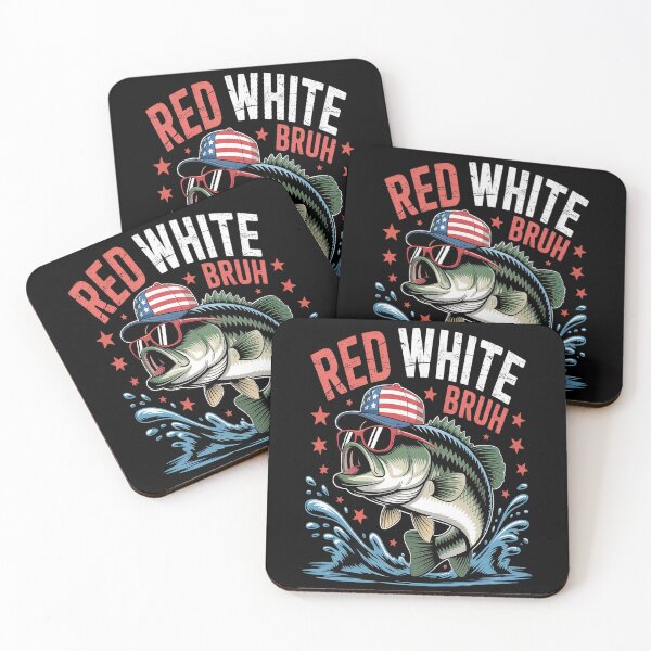 Item preview, Patriotic Red White & Bruh America Fish Fishing 4th Of July designed and sold by Lucaseinar.