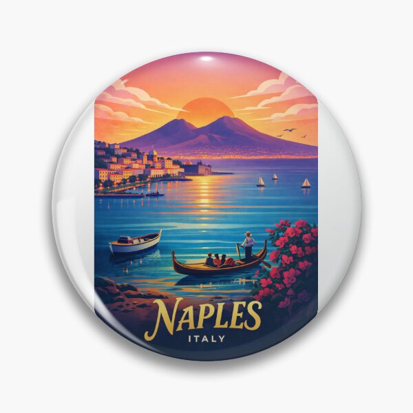 Item preview, Gondolas on the Gulf of Naples with Mount Vesuvius, Campania, Italy designed and sold by Aryabek.