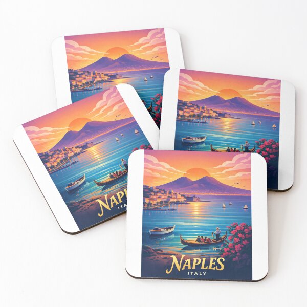 Item preview, Gondolas on the Gulf of Naples with Mount Vesuvius, Campania, Italy designed and sold by Aryabek.