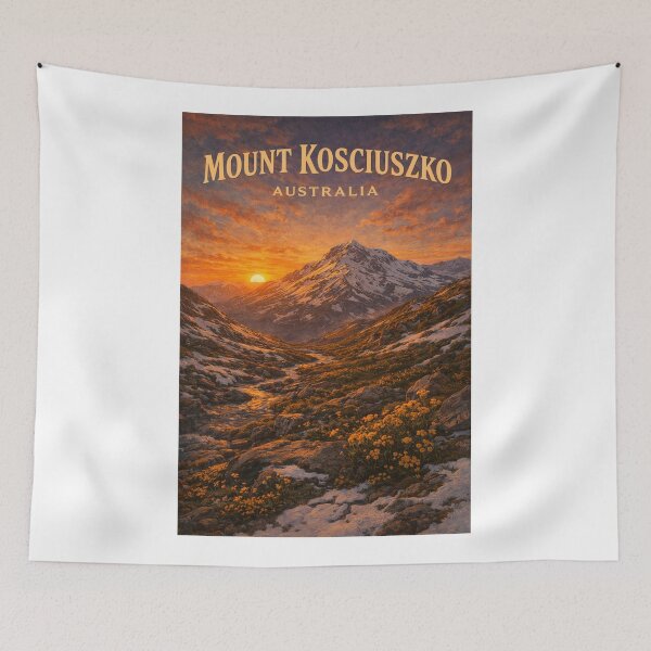 Item preview, Wildflower Valley at Sunset, Mount Kosciuszko National Park, New South Wales designed and sold by Aryabek.