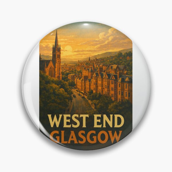 Item preview, Sunset Across the Spires and Terraces of West End, Glasgow, Scotland designed and sold by Aryabek.
