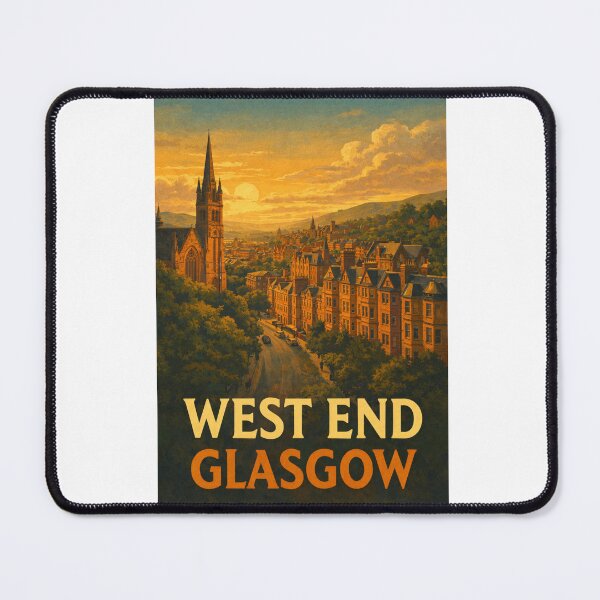 Item preview, Sunset Across the Spires and Terraces of West End, Glasgow, Scotland designed and sold by Aryabek.