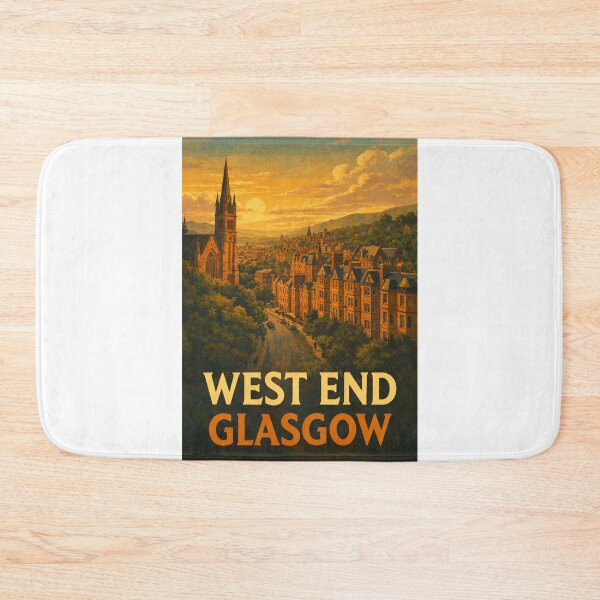 Item preview, Sunset Across the Spires and Terraces of West End, Glasgow, Scotland designed and sold by Aryabek.