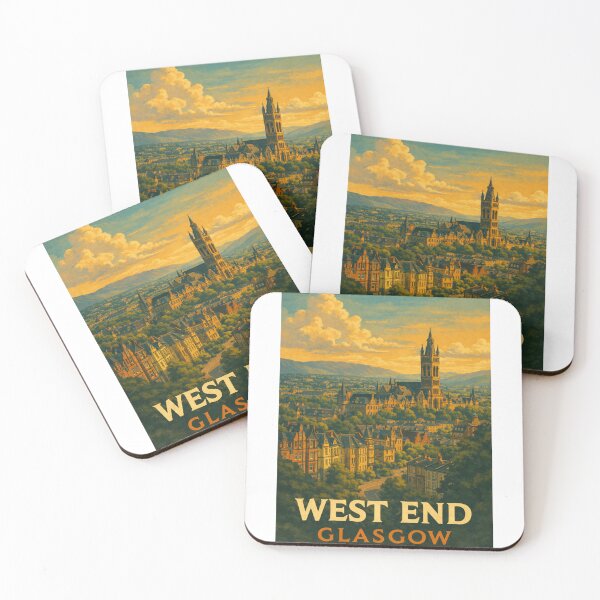 Item preview, University of Glasgow and Kelvingrove Skyline, West End, Scotland designed and sold by Aryabek.