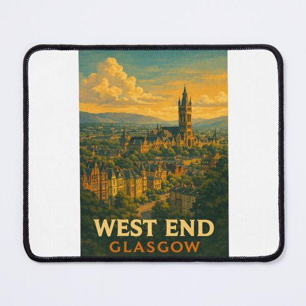Item preview, University of Glasgow and Kelvingrove Skyline, West End, Scotland designed and sold by Aryabek.