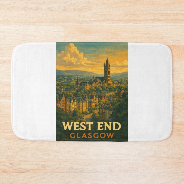 Item preview, University of Glasgow and Kelvingrove Skyline, West End, Scotland designed and sold by Aryabek.