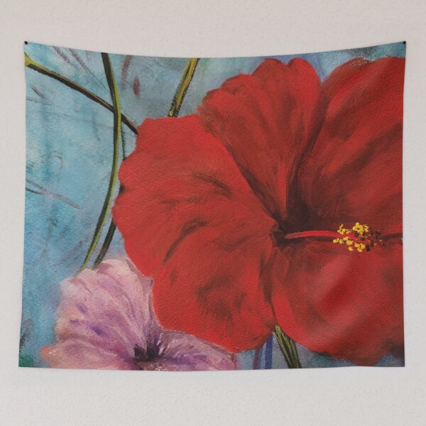 Item preview, Red and Pink flowers - Amapolas- Oil painting designed and sold by MaritzaGoodIdea.