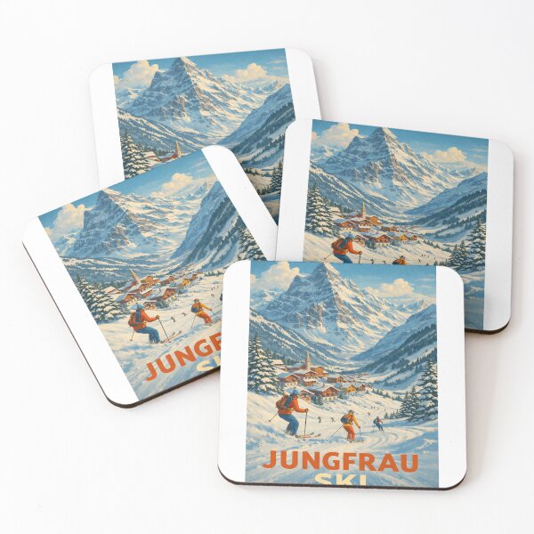 Item preview, Winter Adventure in Wengen with Jungfrau Peak, Bernese Oberland, Switzerland designed and sold by Aryabek.