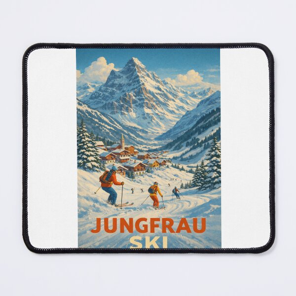 Item preview, Winter Adventure in Wengen with Jungfrau Peak, Bernese Oberland, Switzerland designed and sold by Aryabek.