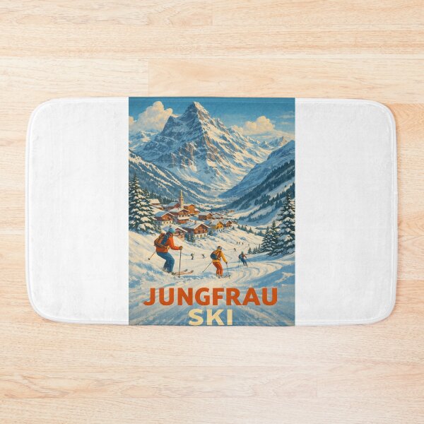 Item preview, Winter Adventure in Wengen with Jungfrau Peak, Bernese Oberland, Switzerland designed and sold by Aryabek.