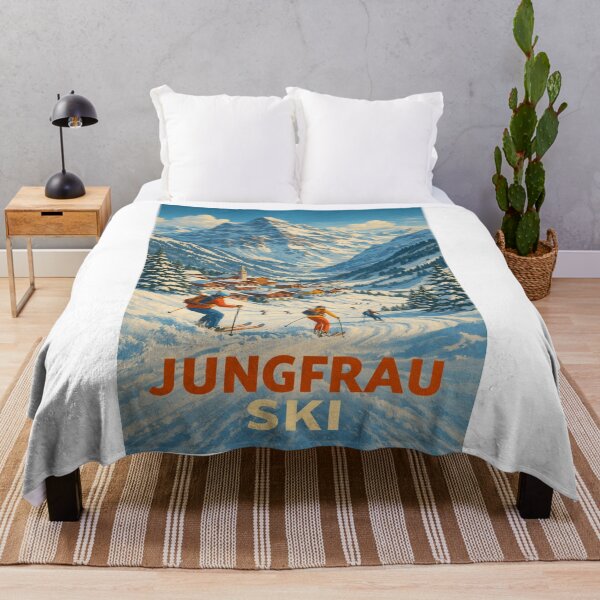 Item preview, Winter Adventure in Wengen with Jungfrau Peak, Bernese Oberland, Switzerland designed and sold by Aryabek.
