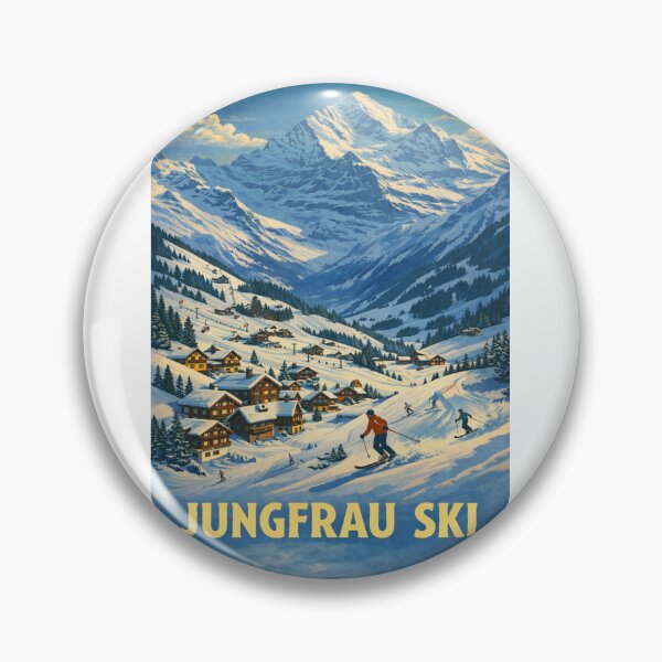 Item preview, Ski Slopes of Grindelwald Below Jungfrau Mountain, Bernese Oberland designed and sold by Aryabek.