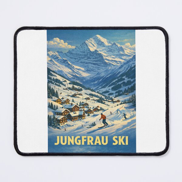 Item preview, Ski Slopes of Grindelwald Below Jungfrau Mountain, Bernese Oberland designed and sold by Aryabek.