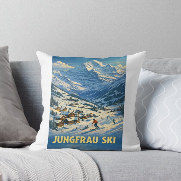 Item preview, Ski Slopes of Grindelwald Below Jungfrau Mountain, Bernese Oberland designed and sold by Aryabek.