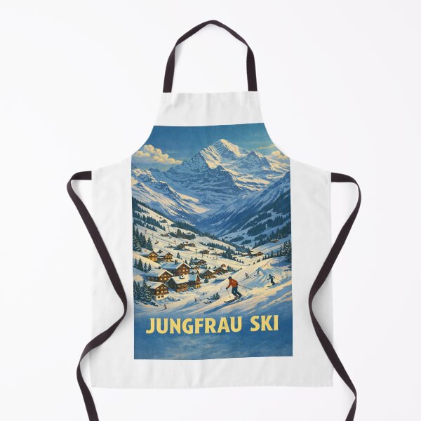 Item preview, Ski Slopes of Grindelwald Below Jungfrau Mountain, Bernese Oberland designed and sold by Aryabek.
