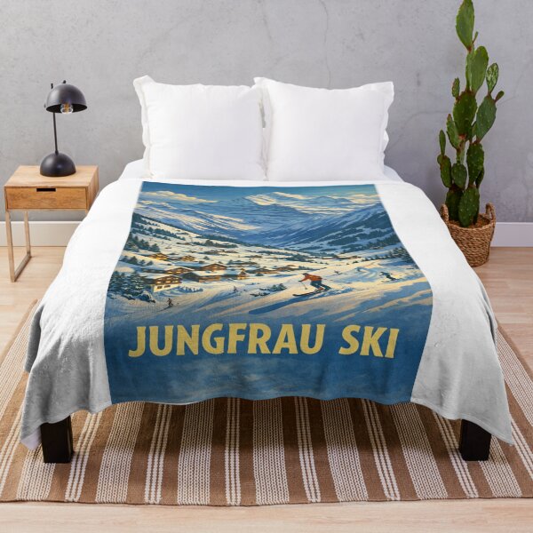 Item preview, Ski Slopes of Grindelwald Below Jungfrau Mountain, Bernese Oberland designed and sold by Aryabek.