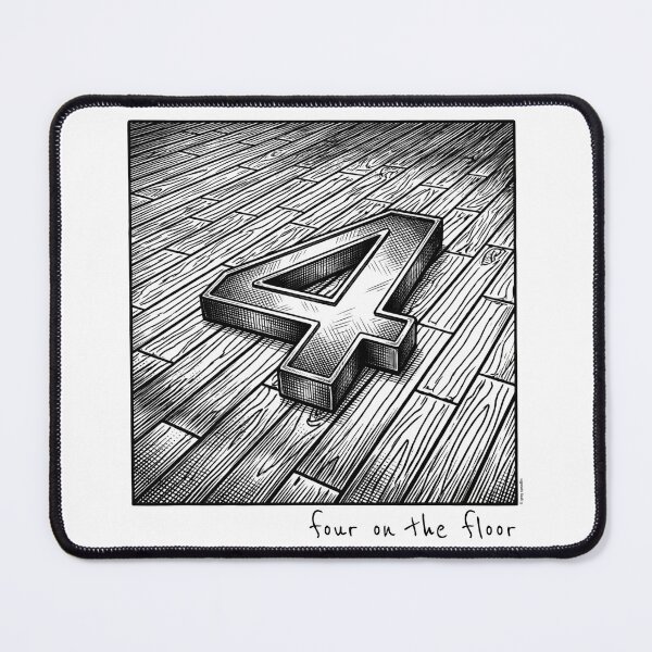 Item preview, Four on the Floor – Literal Gearhead Humor designed and sold by Automotive Art by Greg.