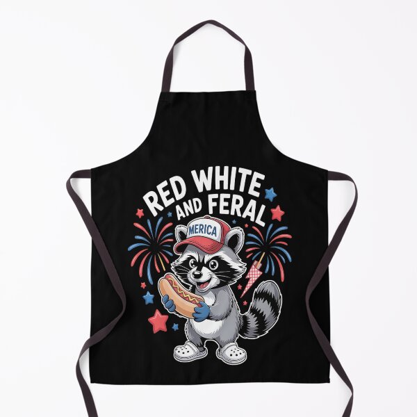 Item preview, Red White and Feral Raccoon USA 4th Of July designed and sold by Lucaseinar.