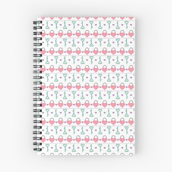 Item preview, Kawaii Heart Lock and Key Pastel Love Pattern designed and sold by jackydesigners.