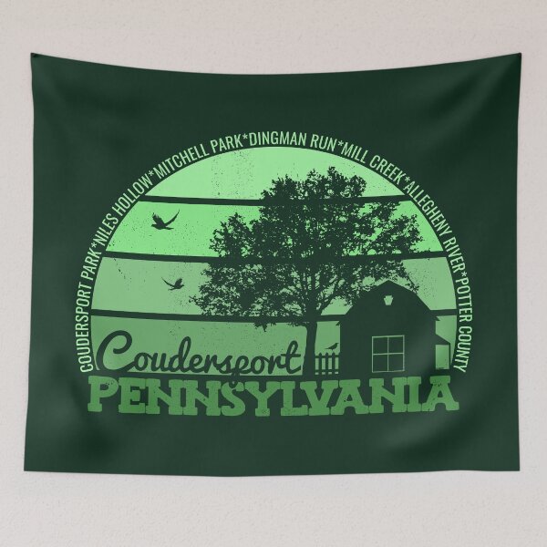 Item preview, Coudersport Pennsylvania Sunset Retro Vintage Local Pride Logo designed and sold by CRHPOD20.