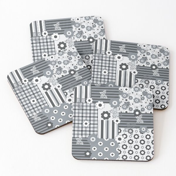 Item preview, Grey Flower Quilt Seamless Repeat designed and sold by Sharon Schwalbe.