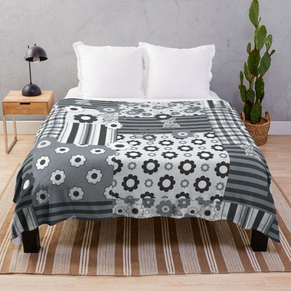 Item preview, Grey Flower Quilt Seamless Repeat designed and sold by Sharon Schwalbe.