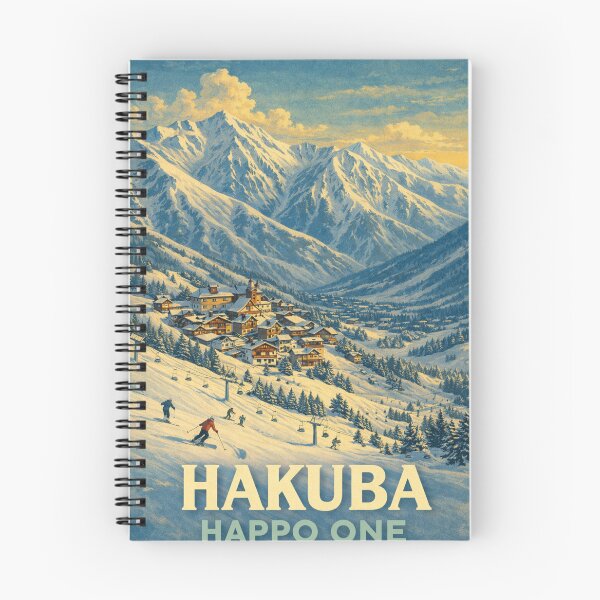 Item preview, Snowy Slopes and Alpine Village at Hakuba Happo-One, Japan Alps designed and sold by Aryabek.