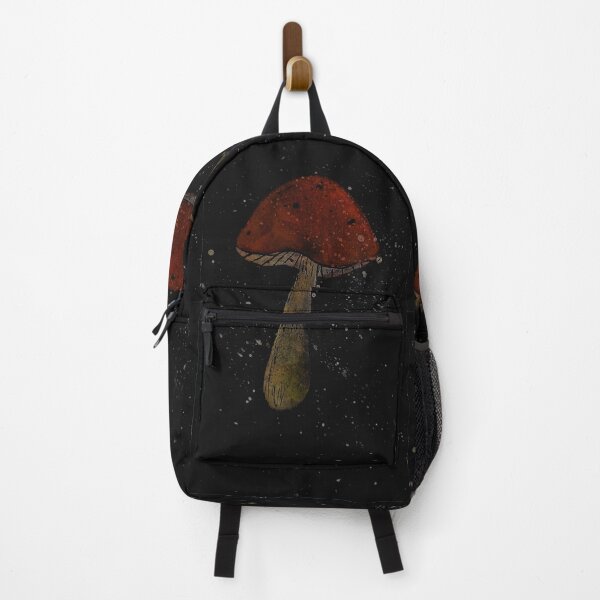Item preview, Watercolor mushroom painting on black paper designed and sold by Budibabe.