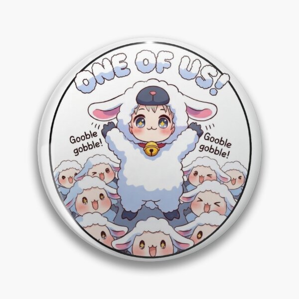 Item preview, Cute Kawaii Lamb Boy One of Us Gooble Gobble Flock Celebration Sticker designed and sold by octozap.