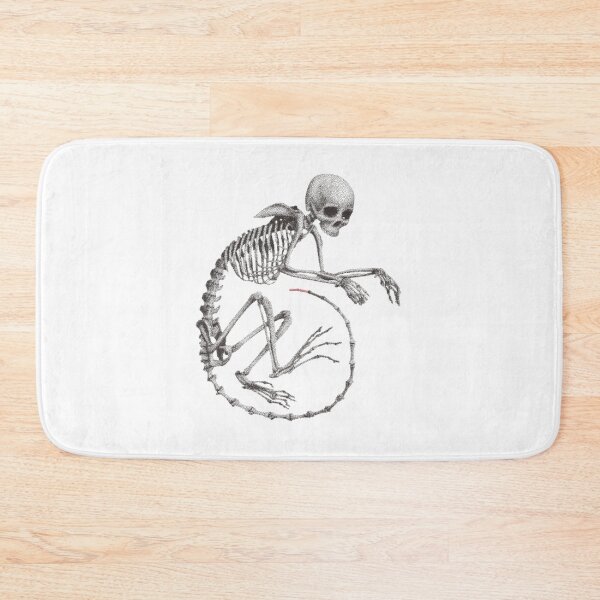 Item preview, Macabre Tailed Skeleton Dark Stippling Art  designed and sold by CynicalGear.