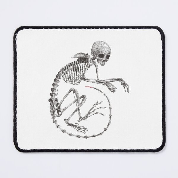 Item preview, Macabre Tailed Skeleton Dark Stippling Art designed and sold by CynicalGear.