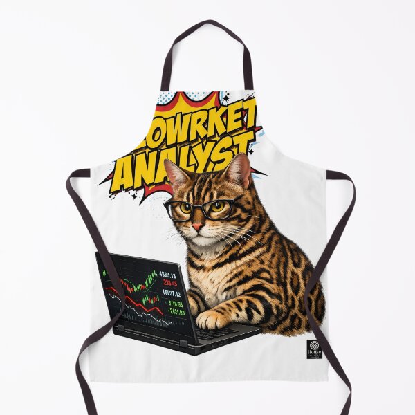 Item preview, MEOWRKET ANALYST – Bengal Cat Stock Market Trader Finance T-Shirt designed and sold by HOUSE OF TIST.