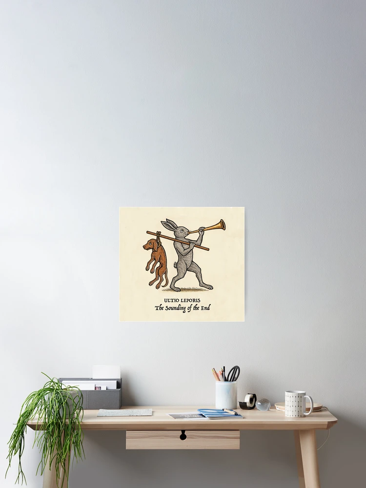 Thumbnail 2 of 3, Poster, Medieval Rabbit: Beware designed and sold by ebrawne.