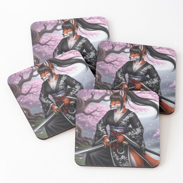 Item preview, Furry Fox Samurai Lady in Kimono  designed and sold by Prestons Corner.
