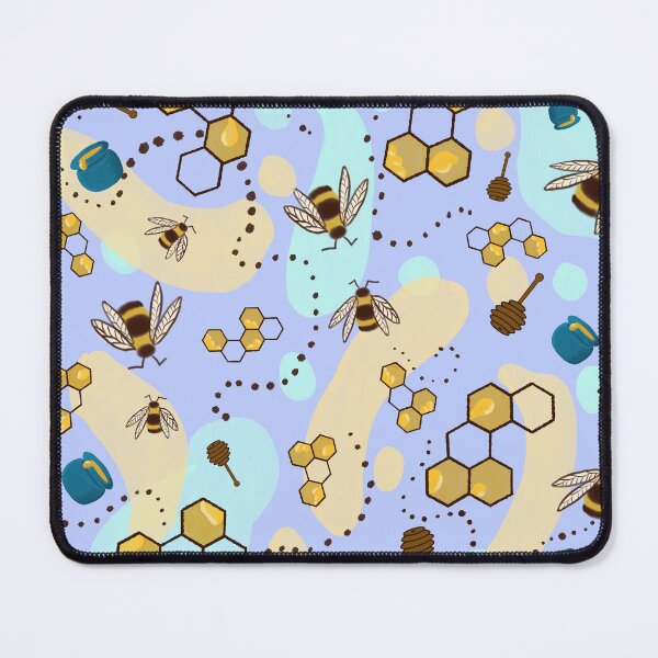 Item preview, Honeybee Honey Combs Repeating Pattern designed and sold by HydrangeaDelMar.