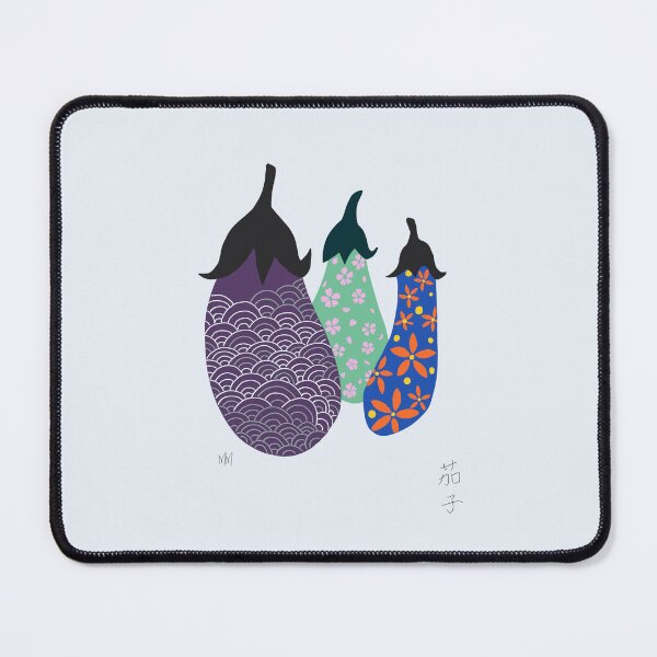 Item preview, Japanese Eggplant Art with Wagara Patterns designed and sold by WildPaletteMM.