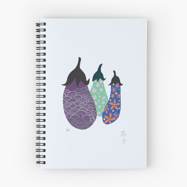 Item preview, Japanese Eggplant Art with Wagara Patterns designed and sold by WildPaletteMM.