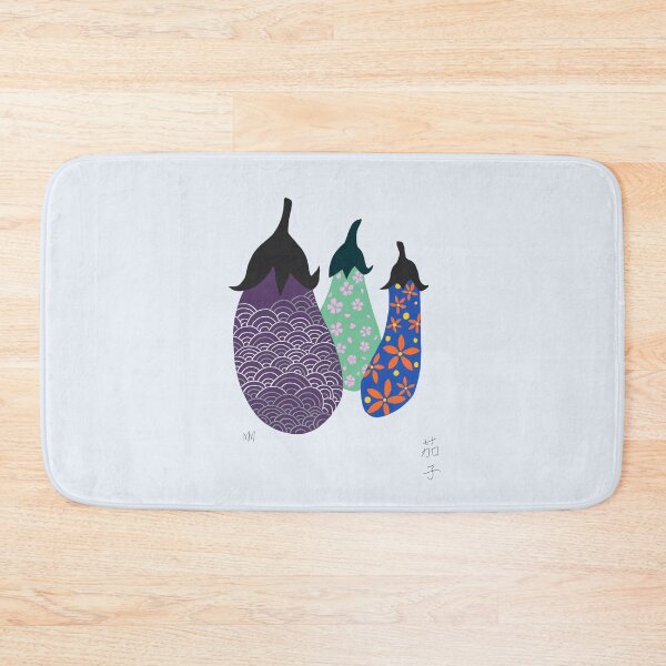 Item preview, Japanese Eggplant Art with Wagara Patterns designed and sold by WildPaletteMM.
