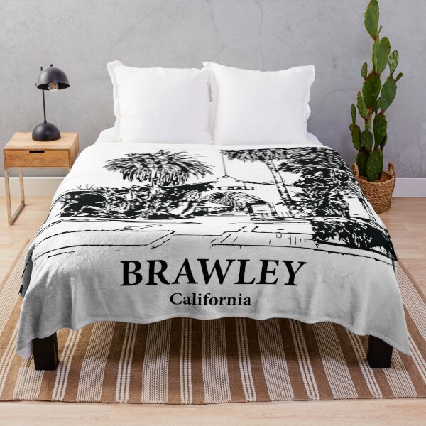 Item preview, Brawley CA - Ink Cityscape Illustration designed and sold by Lakeric.