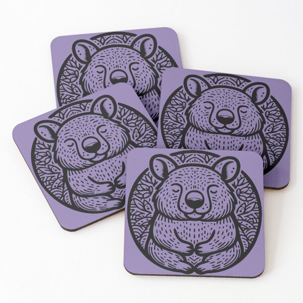 Item preview, Meditative Wombat Mandala – Zen Doodle Aussie Animal Illustration designed and sold by Aritxa.