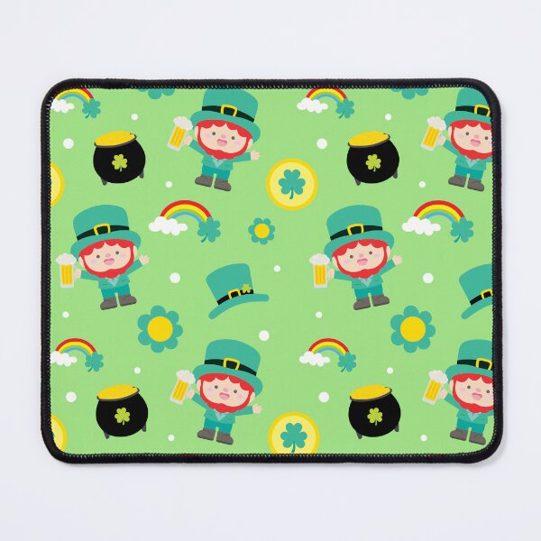 Item preview, Saint patricks day wallpaper with leprechaun, gold coins and spring flowers. designed and sold by nuchz.