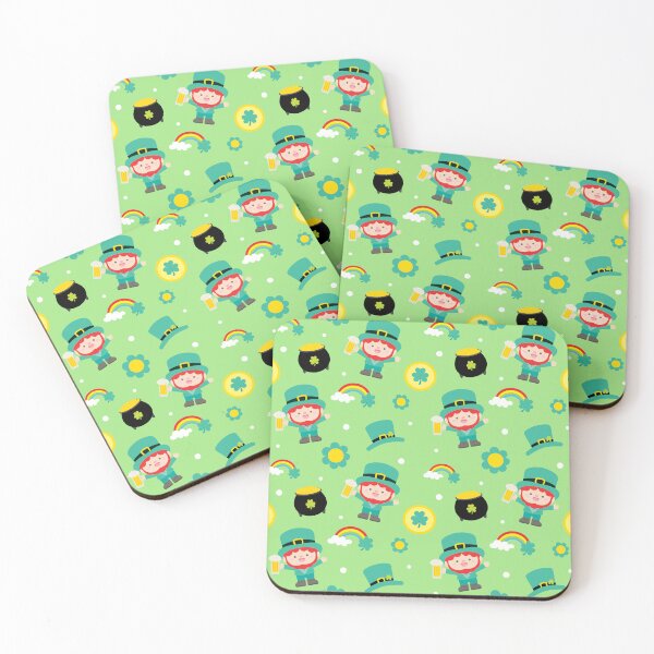 Item preview, Saint patricks day wallpaper with leprechaun, gold coins and spring flowers. designed and sold by nuchz.