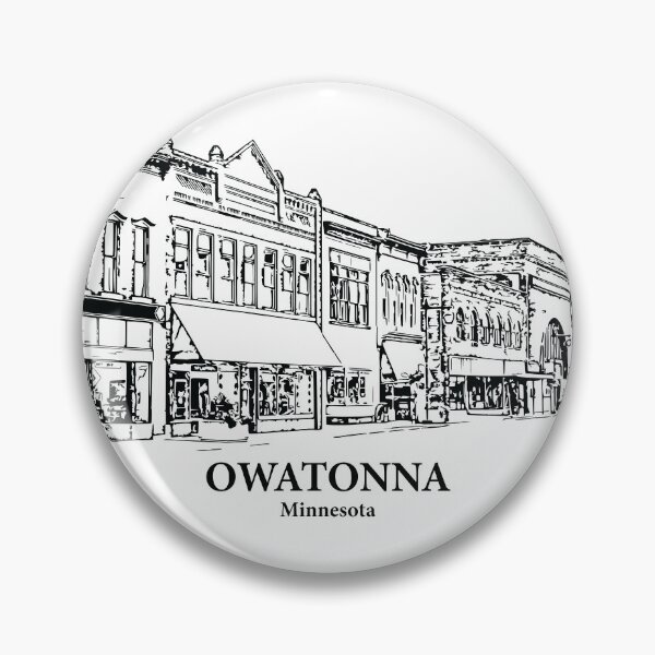Item preview, Owatonna MN - Ink Cityscape Illustration designed and sold by Lakeric Cityscapes.