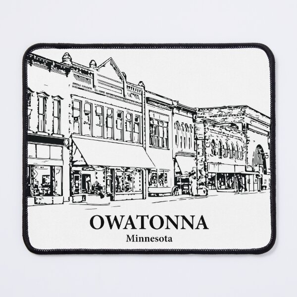 Item preview, Owatonna MN - Ink Cityscape Illustration designed and sold by Lakeric.