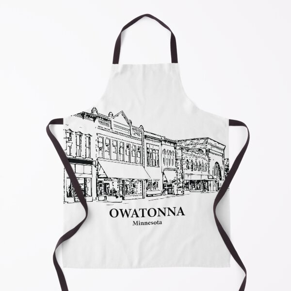 Item preview, Owatonna MN - Ink Cityscape Illustration designed and sold by Lakeric Cityscapes.