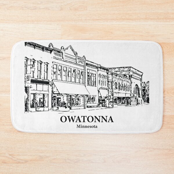 Item preview, Owatonna MN - Ink Cityscape Illustration designed and sold by Lakeric Cityscapes.