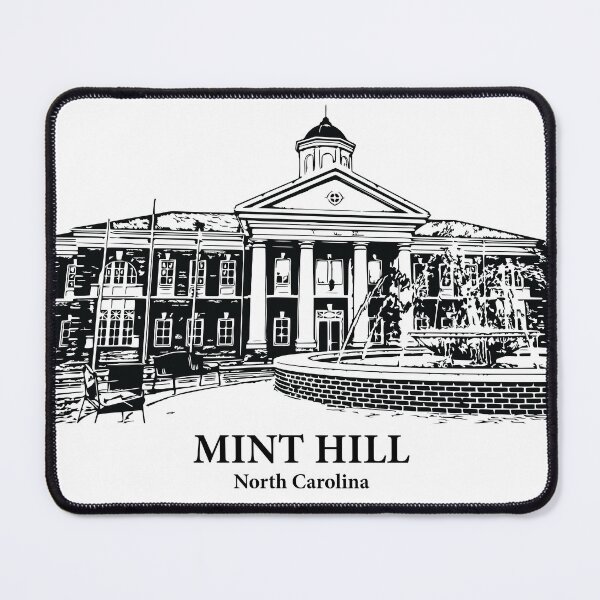 Item preview, Mint Hill NC - Ink Cityscape Illustration designed and sold by Lakeric Cityscapes.